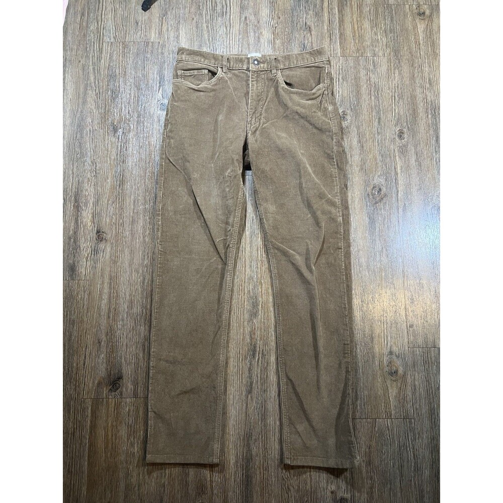 Flint and Tinder Brown Corduroy Straight Fit Men's Casual Pants 30x32 Huckberry